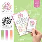 Hiceo réalise un logo, un flyer et des cartes de visite pour Paeonia