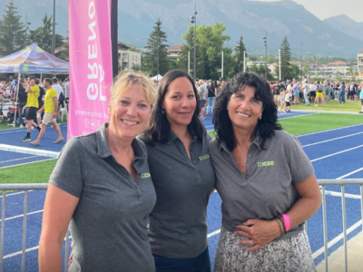 Sylvie, Elissa et Géraldine au meeting de perche